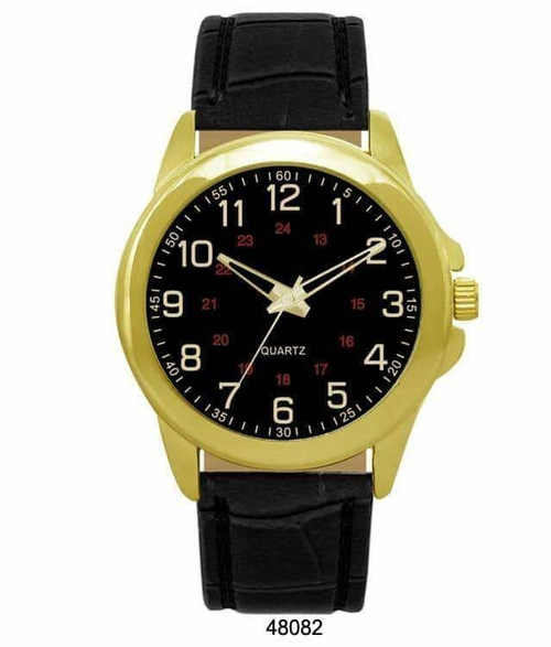 Samagaces 37MM Milano Expressions Vegan Leather Strap Watch