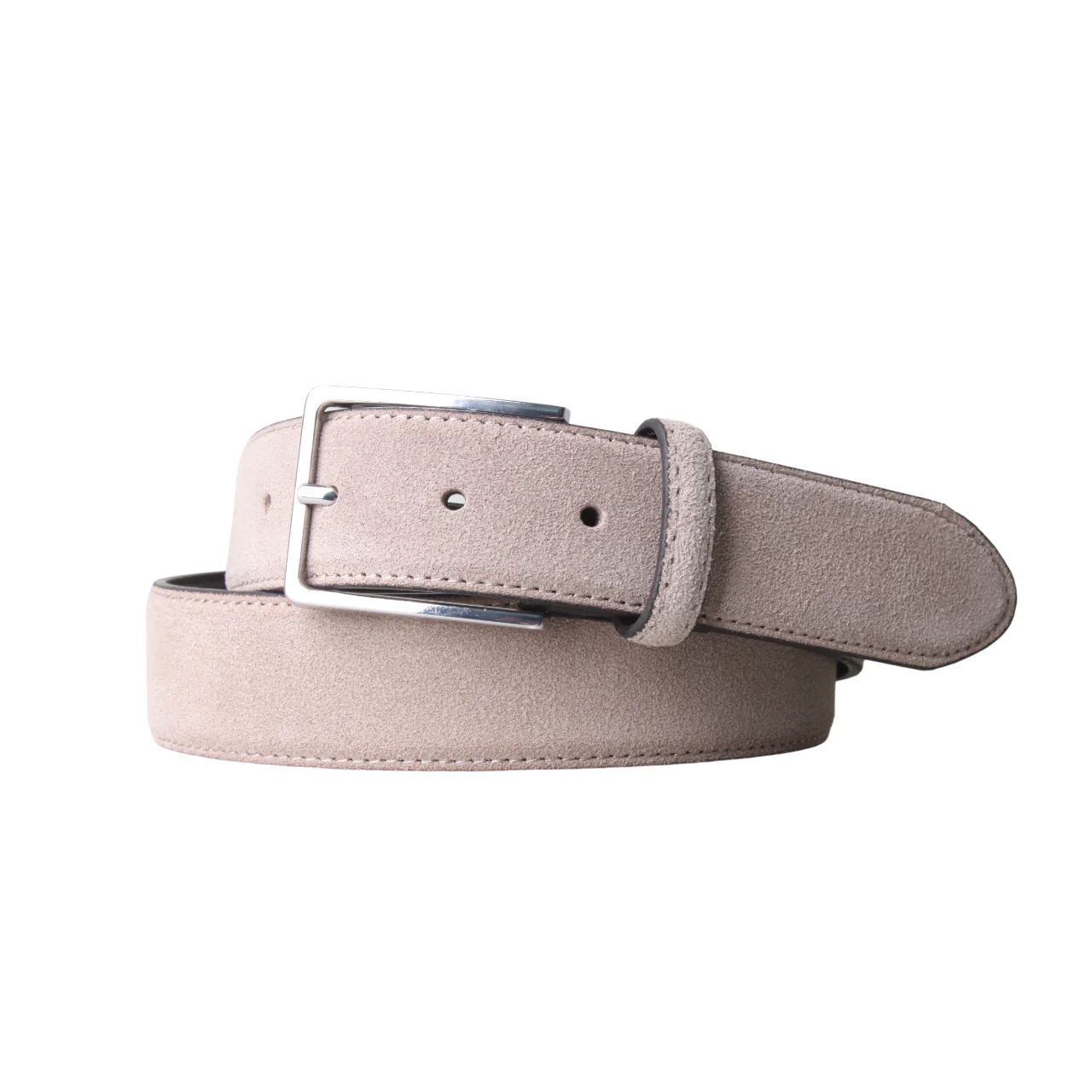 Remy Suede Beige Leather Belt