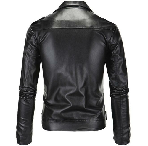 Black Ninja Stealth Vegan Leather Biker Jacket