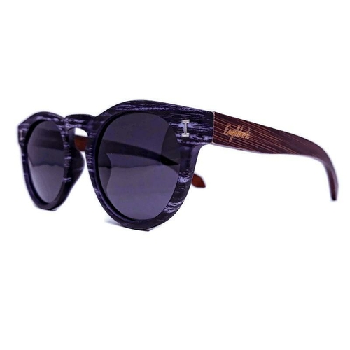 Engleberts Polarized Granite Colored Frame Bamboo Sunglasses with Wood Case
