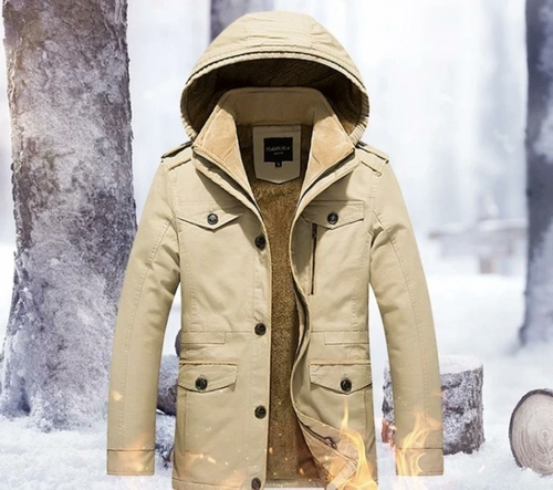 Hooded Military Style Coat