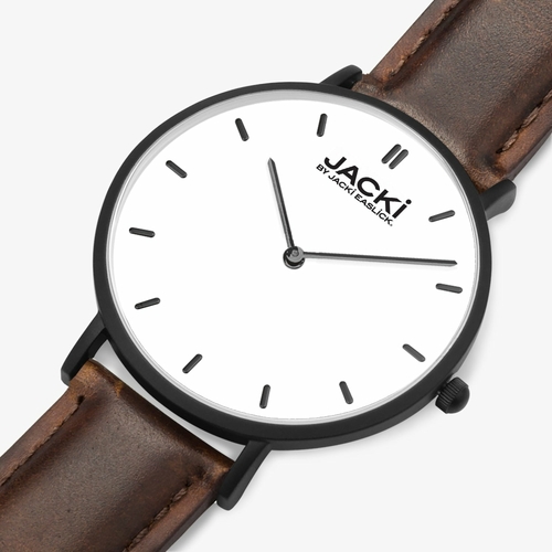 Jacki Easlick Ultra-Thin Leather Strap Quartz Watch