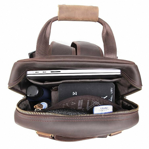 'The Gaetano' Large Leather Camera Bag Backpack with Tripod Holder