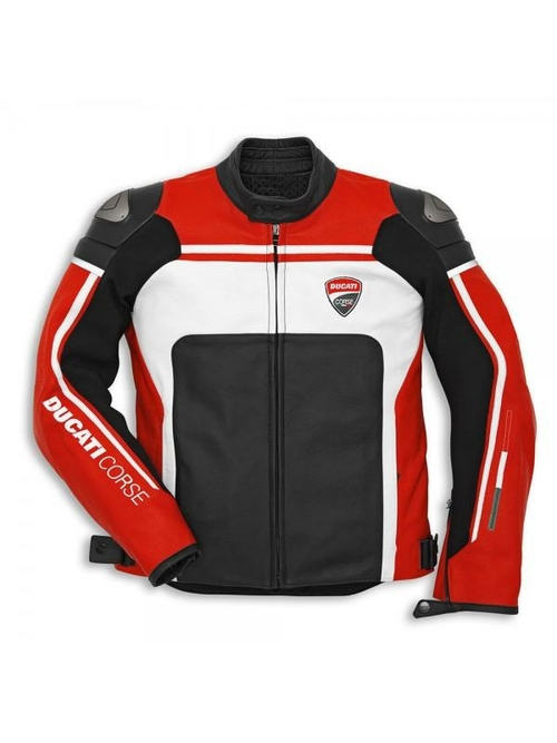 Ducati Corse Men's Style Leather Motorcycle Jacket