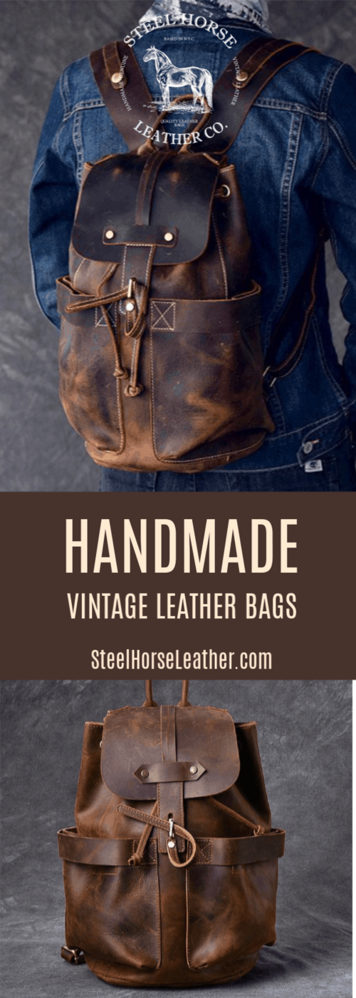 'The Olaf' Vintage Leather Travel Rucksack