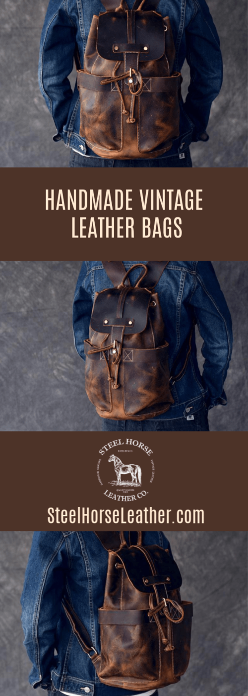 'The Olaf' Vintage Leather Travel Rucksack
