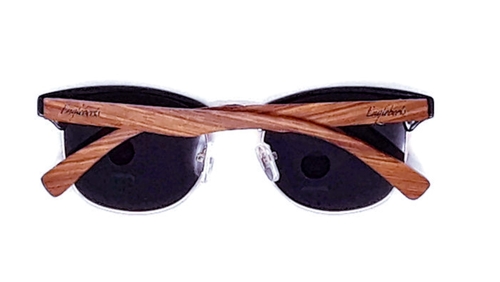Engleberts Premium Walnut Wood Club Style Polarized Sunglasses with Wood Case