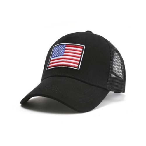 American Flag Trucker Hat with Adjustable Strap