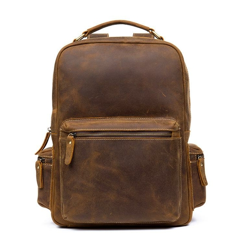 The Langley Genuine Vintage Leather Backpack