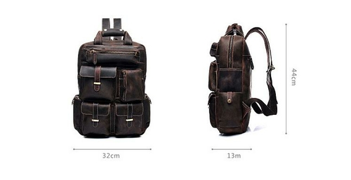 'The Shelby' Handmade Genuine Leather Backpack