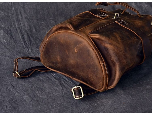 'The Olaf' Vintage Leather Travel Rucksack