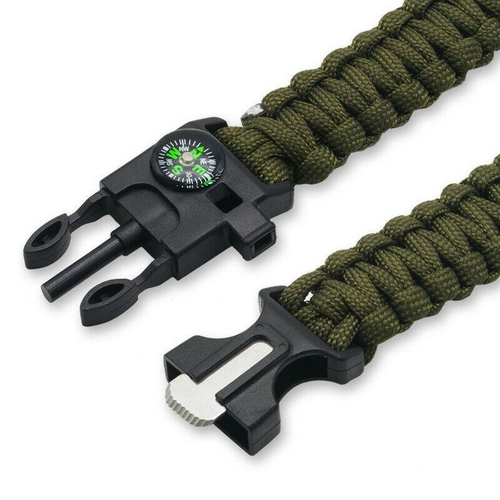 Paracord Survival Bracelet Compass/Flint