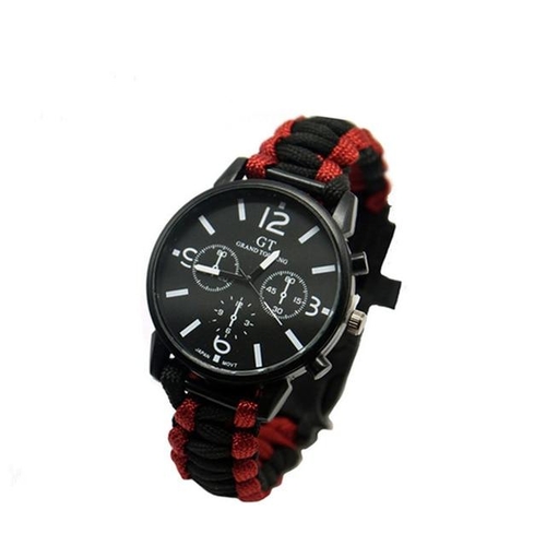 Outdoor Multi-Function Camping Survival Watch Bracelet Tools With LED
