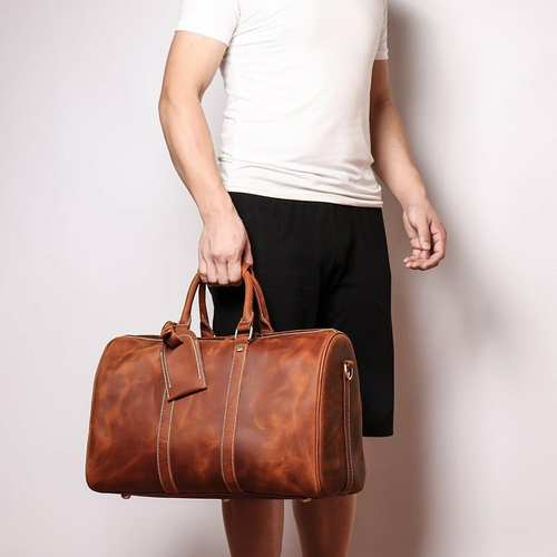 'The Brandt' Small Leather Duffle Bag