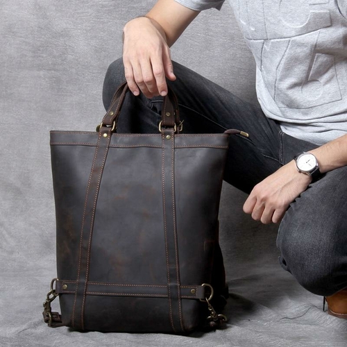 'The Icarus' Handmade Vintage Leather Backpack