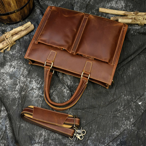 'The Dagmar' Vintage Leather Briefcase