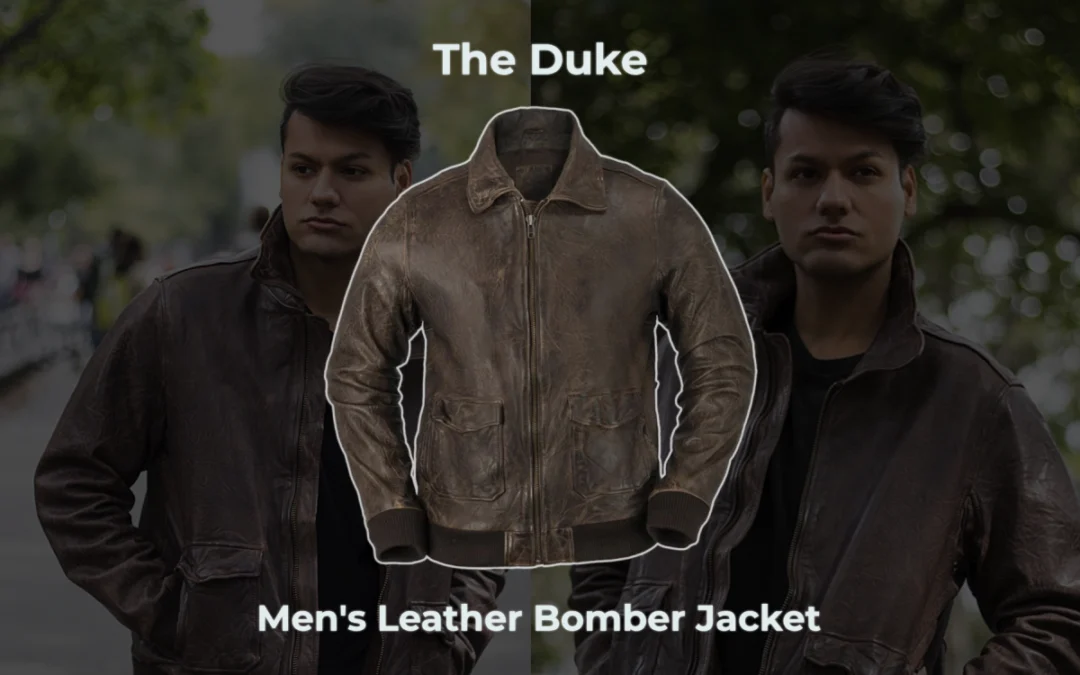The Duke Leather Bomber Jacket